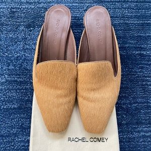 Rachel Comey Wald Brown Tan Pony Hair Slides Sz 8